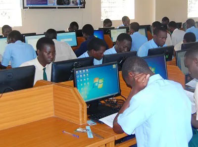 Students in school uniform
